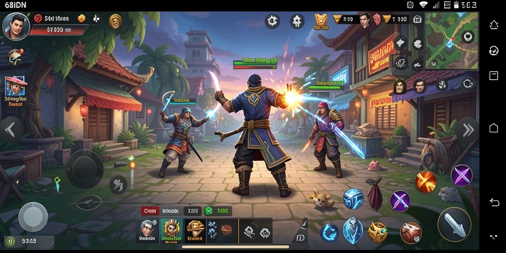 Tangkapan layar gameplay <strong>68IDN</strong> yang menunjukkan pertempuran strategis yang mendebarkan.
