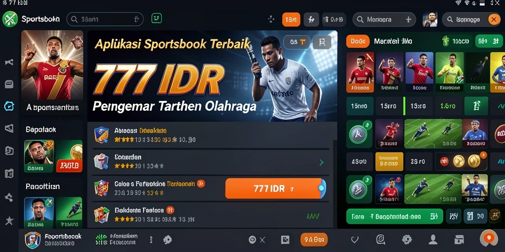 Tampilan antarmuka aplikasi Sportsbook yang menarik dan interaktif.