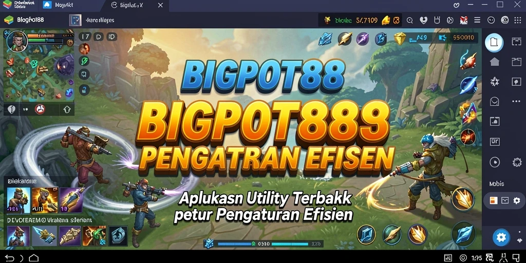 Tampilan antarmuka utama BIGPOT88 dengan fitur pengaturan efisien.