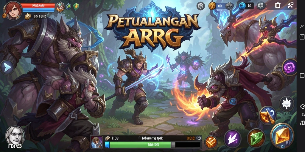 Tangkapan layar menunjukkan aksi seru dalam petualangan ARPG.