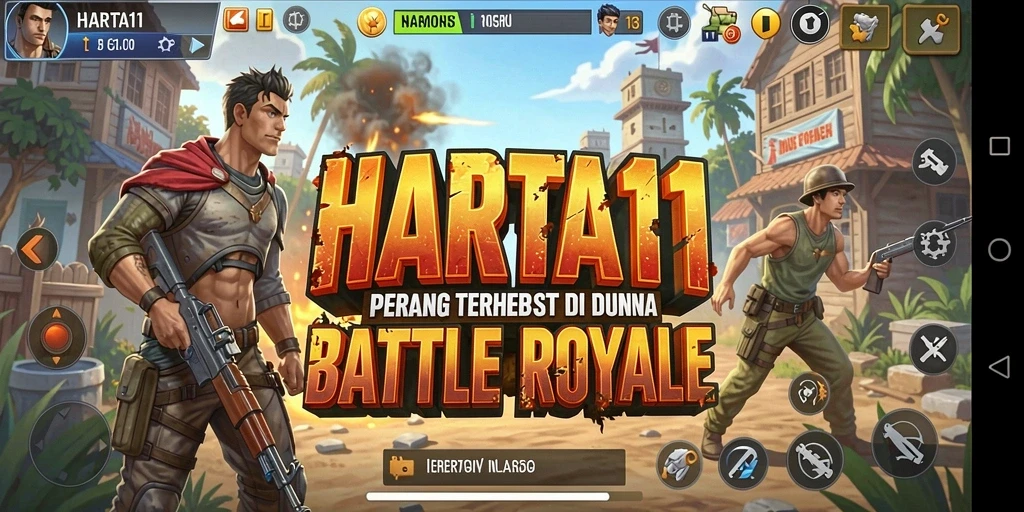 Tampilan aksi seru dalam gameplay HARTA11 yang mendebarkan.