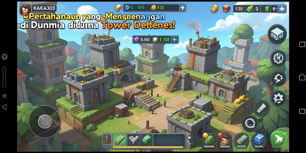 Gameplay seru KAKA303 dalam pertahanan Tower Defense.