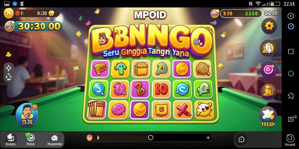 Screenshot MPOID menampilkan keseruan gameplay Bingo yang interaktif.