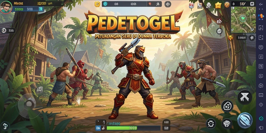 Screenshot menunjukkan gameplay memukau dalam dunia terbuka PEDETOGEL.