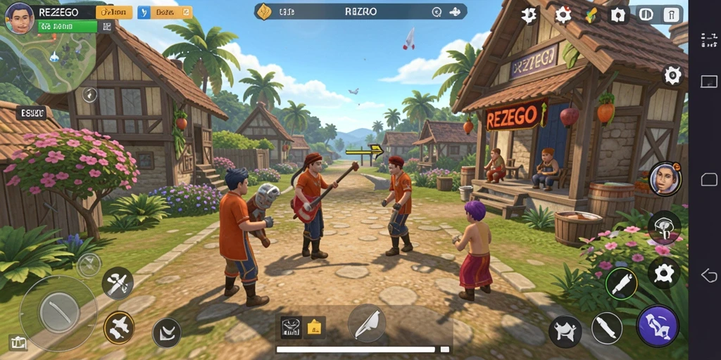 Tampilan gameplay REZEGO yang menarik dan interaktif.