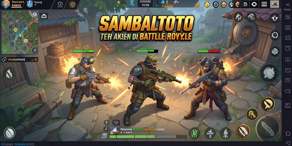Screenshot SAMBALTOTO yang menunjukkan aksi seru dalam pertempuran Battle Royale.