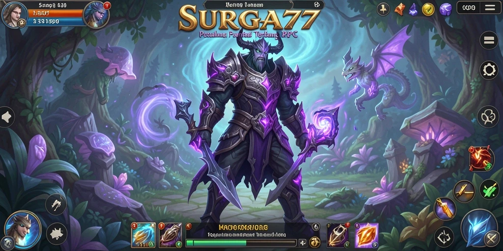 Tampilan gameplay seru dalam SURGA77 dengan karakter yang beragam.