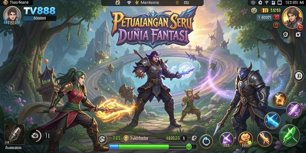 Tampilan gameplay utama TV888 yang mengasyikkan dan penuh petualangan.