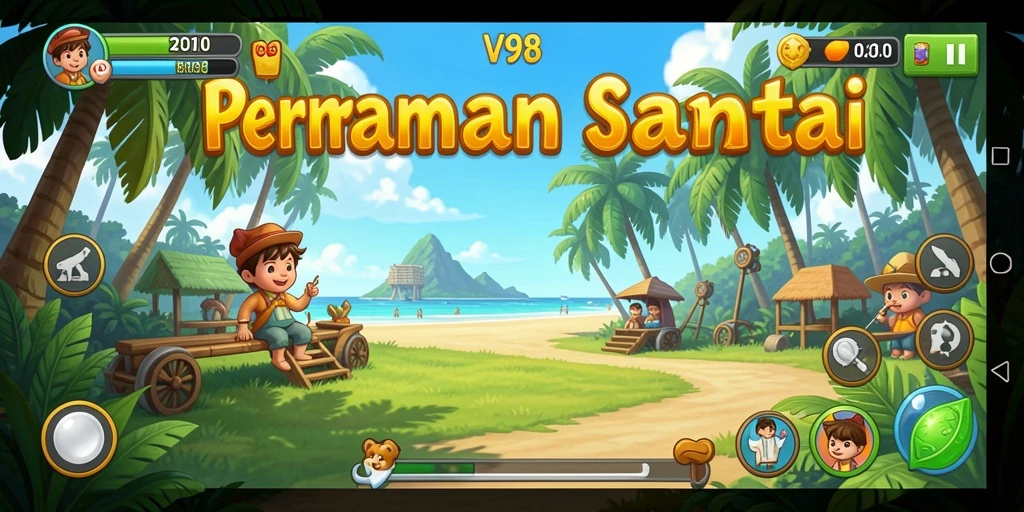 Tampilan menarik dari gameplay V98 yang menghibur dan menyenangkan.